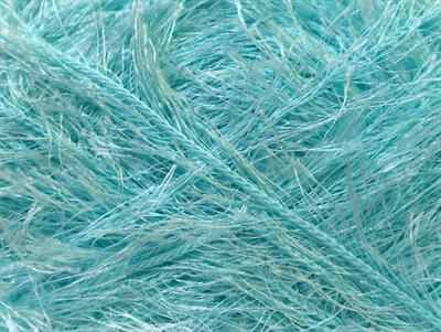 Lot of 4 x 100gr Skeins Ice Yarns EYELASH 100GR Yarn Light Turquoise