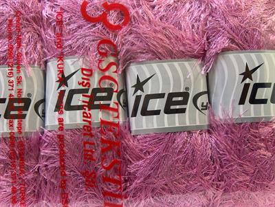 Lot of 4 x 100gr Skeins Ice Yarns EYELASH 100GR Hand Knitting Yarn Orchid