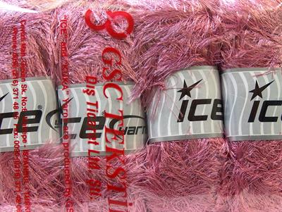 Lot of 4 x 100gr Skeins Ice Yarns EYELASH 100GR Hand Knitting Yarn Rose Pink