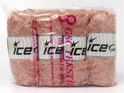 Lot of 4 x 100gr Skeins Ice Yarns EYELASH 100GR Yarn Antique Pink