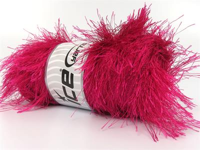 2x200gr. EYELASH BULKY  Koyu Fuşya Yumoş, Sakallı, Kışlık, Kalın