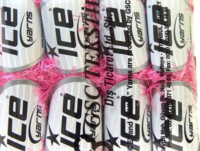 8x50gr. EYELASH  Şeker pembe Yumoş, Sakallı, Kışlık, Kalın