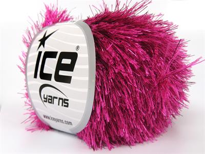 8x50gr. EYELASH DAZZLE 50GR Metalik Simli Fuşya Metalik Simli, Yumoş, Sakallı, Kışlık, Kalın