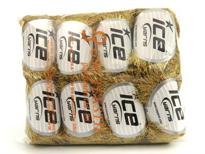 8x50gr. EYELASH DAZZLE 50GR Metalik Simli Altın, Deve Tüyü Metalik Simli, Yumoş, Sakallı, Kışlık, Kalın