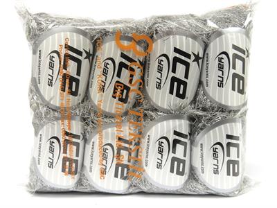 8x50gr. EYELASH DAZZLE 50GR Metalik Simli Gümüş Metalik Simli, Yumoş, Sakallı, Kışlık, Kalın