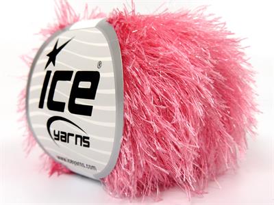 Lot of 8 Skeins Ice Yarns EYELASH GLITZ 50GR Hand Knitting Yarn Candy Pink