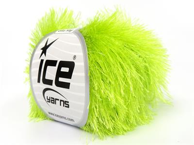 Lot of 8 Skeins Ice Yarns EYELASH GLITZ 50GR Hand Knitting Yarn Light Green