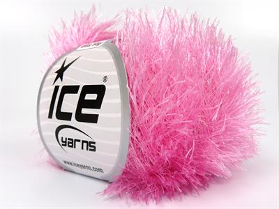 Lot of 8 Skeins Ice Yarns EYELASH GLITZ 50GR Hand Knitting Yarn Light Pink