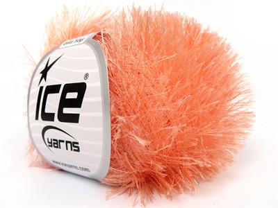 Lot of 8 Skeins Ice Yarns EYELASH GLITZ 50GR Hand Knitting Yarn Light Salmon