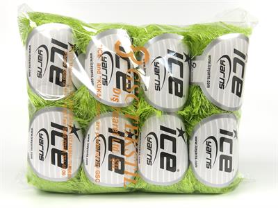 Lot of 8 Skeins Ice Yarns EYELASH GLITZ 50GR Yarn Pistachio Green
