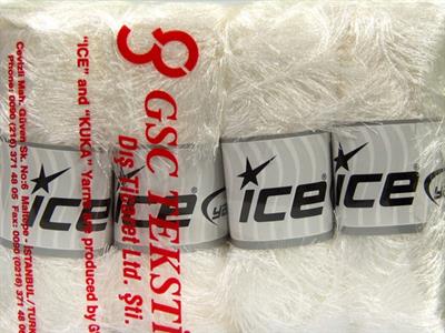 4x100gr. EYELASH GLITZ Simli Beyaz Metalik Simli, Yumoş, Sakallı, Kışlık, Kalın