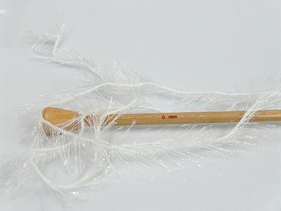 4x100gr. EYELASH GLITZ Simli Beyaz Metalik Simli, Yumoş, Sakallı, Kışlık, Kalın