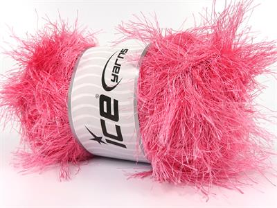 2x200gr. EYELASH SUPERBULKY  Şeker pembe Yumoş, Sakallı, Kışlık, Çok Kalın