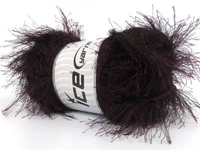 2x200gr. EYELASH SUPERBULKY  Koyu Bordo Yumoş, Sakallı, Kışlık, Çok Kalın