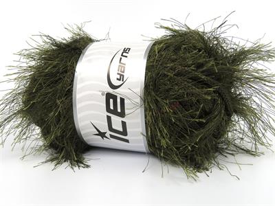 2x200gr. EYELASH SUPERBULKY  Haki Yumoş, Sakallı, Kışlık, Çok Kalın