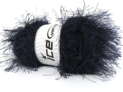 2x200gr. EYELASH SUPERBULKY  lacivert Yumoş, Sakallı, Kışlık, Çok Kalın