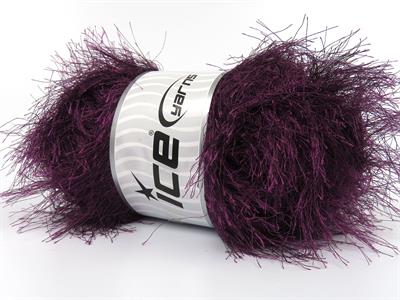 2x200gr. EYELASH SUPERBULKY  Mor Yumoş, Sakallı, Kışlık, Çok Kalın