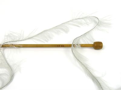 8x50gr. FAUX FEATHER  Açık Gri Yumoş, Sakallı, Kışlık, Kalın