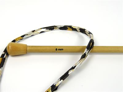 1x170gr. FAUX LEATHER  Siyah, Gümüş, Altın Şerit, Yazlık İplikler, Çok Kalın, Batik Desenli