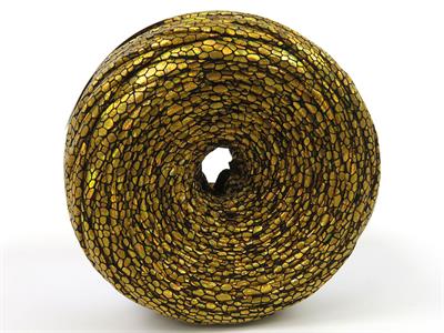 1x170gr. FAUX LEATHER  Altın Şerit, Yazlık İplikler, Çok Kalın, Batik Desenli