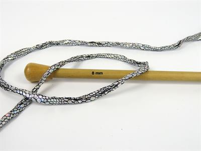 1x170gr. FAUX LEATHER  Gümüş Şerit, Yazlık İplikler, Çok Kalın, Batik Desenli