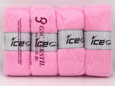 4x100gr. FAVORITE Akrilik Bebe Pembesi Kışlık, Düz iplikler, Worsted, 100% Akrilik