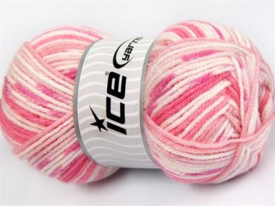 4x100gr. FAVORITE BABY Akrilik Pembe tonları Kışlık, Bebe, Düz iplikler, Batik Desenli, Worsted, 100% Akrilik