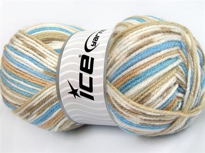 4x100gr. FAVORITE BABY Akrilik Beyaz, Deve Tüyü, Bej, Bebe Mavisi Kışlık, Bebe, Düz iplikler, Batik Desenli, Worsted, 100% Akrilik