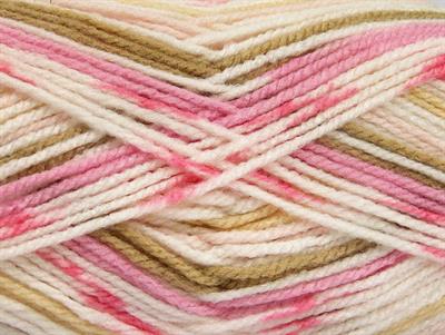4x100gr. FAVORITE BABY Akrilik Beyaz, Krem, Deve Tüyü, Pembe tonları Kışlık, Bebe, Düz iplikler, Batik Desenli, Worsted, 100% Akrilik