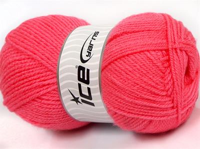 4x100gr. FAVORITE Akrilik Şeker pembe Kışlık, Düz iplikler, Worsted, 100% Akrilik