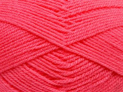 4x100gr. FAVORITE Akrilik Şeker pembe Kışlık, Düz iplikler, Worsted, 100% Akrilik