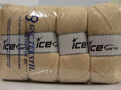 4x100gr. FAVORITE Akrilik Krem Kışlık, Düz iplikler, Worsted, 100% Akrilik