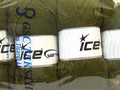 4x100gr. FAVORITE Akrilik Koyu yeşil Kışlık, Düz iplikler, Worsted, 100% Akrilik