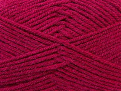 4x100gr. FAVORITE Akrilik Koyu pembe Kışlık, Düz iplikler, Worsted, 100% Akrilik