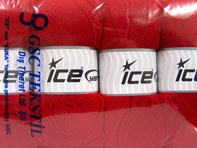 4x100gr. FAVORITE Akrilik Koyu kırmızı Kışlık, Düz iplikler, Worsted, 100% Akrilik