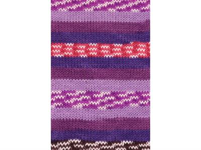 Lot of 4 x 100gr Skeins Ice Yarns FAVORITE ETHNIC Yarn Purple Shades Lilac Red White Brown