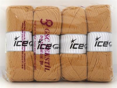 4x100gr. FAVORITE Akrilik Altın Kışlık, Düz iplikler, Worsted, 100% Akrilik