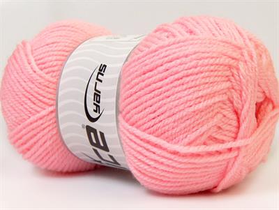 4x100gr. FAVORITE Akrilik Pembe Kışlık, Düz iplikler, Worsted, 100% Akrilik