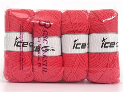 4x100gr. FAVOURITE WOOL Akrilik, Yün Koyu Somon Kışlık, Yün, Worsted