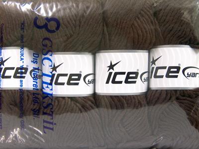 Lot of 4 x 100gr Skeins Ice Yarns FELTING WOOL (100% Wool) Yarn Dark Brown