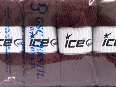 Lot of 4 x 100gr Skeins Ice Yarns FELTING WOOL (100% Wool) Yarn Maroon