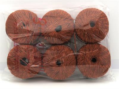 Lot of 6 Skeins Ice Yarns FETTUCCIA Hand Knitting Yarn Copper