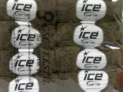 8x50gr. FETTUCCIA FINE Akrilik Koyu Haki Şerit, Yazlık İplikler, 100% Akrilik