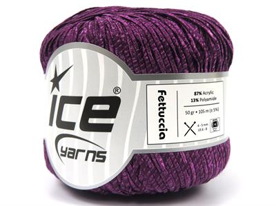 Lot of 6 Skeins Ice Yarns FETTUCCIA Hand Knitting Yarn Lavender