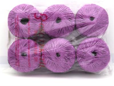 Lot of 6 Skeins Ice Yarns FETTUCCIA Hand Knitting Yarn Lilac
