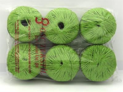 Lot of 6 Skeins Ice Yarns FETTUCCIA Hand Knitting Yarn Pistachio Green