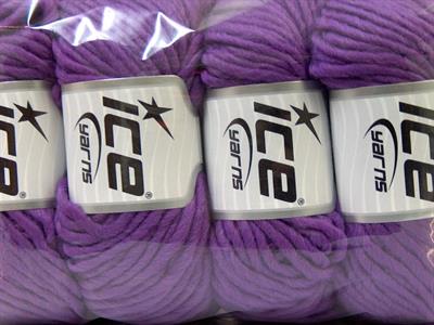 Lot of 4 x 100gr Skeins Ice Yarns FILZY WOOL (100% Wool) Yarn Lavender