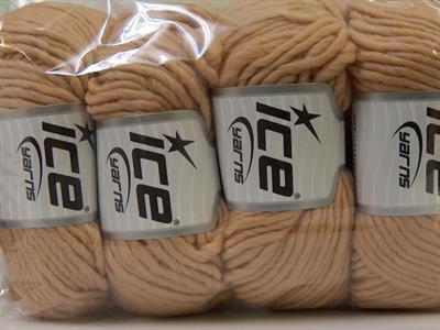 Lot of 4 x 100gr Skeins Ice Yarns FILZY WOOL (100% Wool) Yarn Light Brown