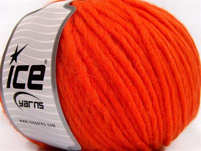 Lot of 4 x 100gr Skeins Ice Yarns FILZY WOOL (100% Wool) Yarn Orange