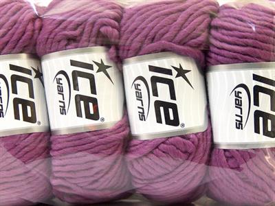 Lot of 4 x 100gr Skeins Ice Yarns FILZY WOOL (100% Wool) Yarn Orchid